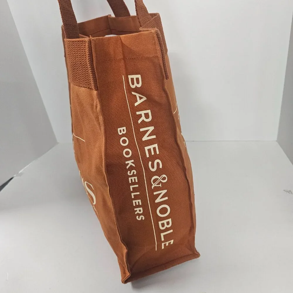 Barnes & Noble Tote Bag Rust Canvas Academia Books School